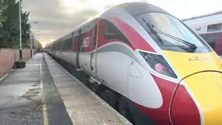 LNER Azuma travels through Gainsborough Lea Road Station