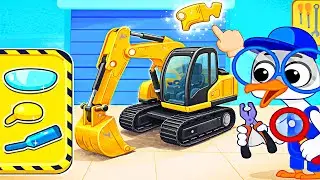 Car Repair and Wash Kids Game - Bus, Excavator Service 3D | Android Gameplay