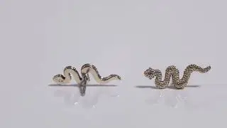Giometal 14 Kt Solid Yellow Gold Snake Threadless Ends