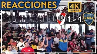 River 1 vs Boca 1 REACCIONES DE HINCHAS en Restaurante - Copa de la Liga Profesional 2024