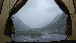 Fall Asleep Fast with Heavy Rain | Mountain Tent Ambience