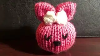 Knitting A Mini Bunny Just In Time For Easter.  Quick & Easy Project.