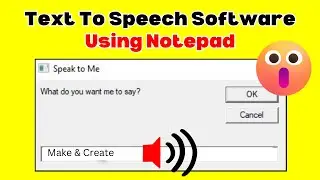 Text to Speech Software Kaise Banaye 2024 | Notepad Cool Tricks!