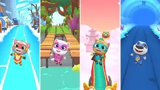 Talking Tom Hero Dash: Talking Tom,Talking Angela,Talking Ginger,Talking Hank (Android/iOS) Gameplay