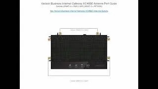 How to Connect External Antennas to Verizon Business Internet Gateway XC46BE - Antenna Port Guide