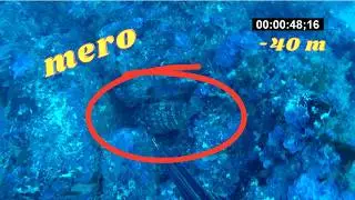 pesca dos meros a 40 METROS de profundidad con José Carlos Sáez