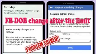 How to change facebook birthday date after limit 💯fix @AppFixi ✅ Request a birthday change problem
