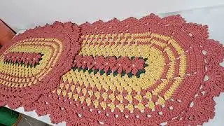 Mais uma produção de tapetes de crochê finalizada vem ver #crocheteira 