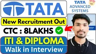 TATA Group ITI & Diploma Technician Permanent Job's Vacancy 🤩 TASL New Recruitment Out 🔥 Tata Job's