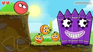 Big red ball 4 vs Crayon Ball Cave Boss Mixup