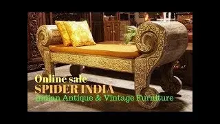 Antique Benches  Daybeds  Couch chaise lounger sofa set || antique day bed