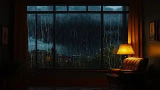 The Soothing Sound Of Rain And Distant Thunder Outside The Window | Reduces Insomnia And Anxiety 🌧️