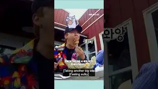 Namjoon&rsquo;s LOL Reaction to Jimin&rsquo;s Burger Bite + Tae Steals the LAST Bite! 🥺🍔💜 #shorts #bts
