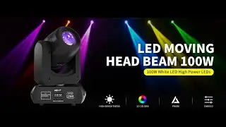 DJCLUB Moving Head 100W Beam Mini LED Stage Lighting