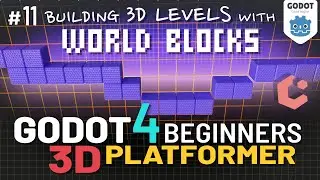 Godot 4 3D Platformer Lesson #11: Building 3D Levels with World Blocks & GridMap!