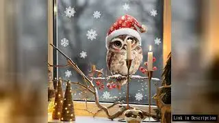 1pc Cute Owl Christmas Window Sticker Removable PVC double-sided Visibility Decoration For Nursery B