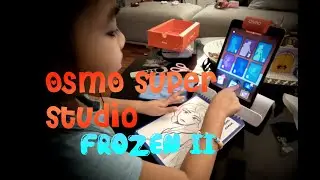 Unboxing Osmo Super Studio Frozen II, Elsa, and showing how to play it.