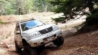 Grand Vitara with no diff lock vs Grand Vitara with protrack air diff lock