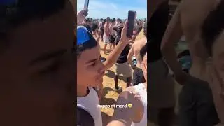Teens clash with police on beach after storming supermarket