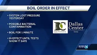 Dallas Center boil order in effect