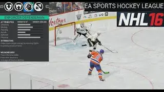 NHL 16 EASHL Enforcer Defenseman Gameplay Highlights