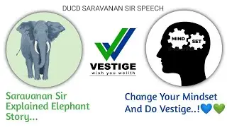 DUCD Saravanan Sir Explained Elephant Story...*Change Your Mindset And Do Vestige..!💙💚*speech