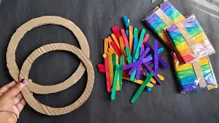 Ice cream stick wall hanging craft ideas//Best out of waste craft ideas using waste meterial craft 