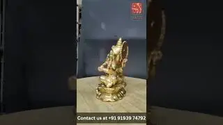 Pure Brass Ram Lalla Idol, a stunning 7-inch exquisite Hindu God statue