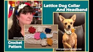 Lattice Dog Collar and Headband Crochet Pattern