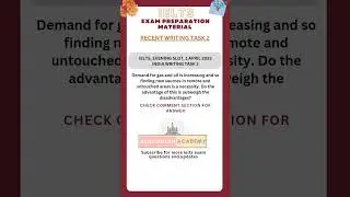 IELTS Recent writing task 2 | IELTS EXAM 1 april 2023  #shorts