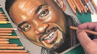 Portrait de Will Smith / soft PASTEL / TIMELAPSE