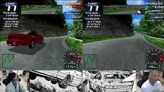 Initial D v3 &mdash; BAKA (AE86) против NEMUI (180SX) Бонусная битва Цучисака (8-е место)