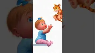 Baby & animals Dance Party🥰🥳🐾| AI Video #viralshorts