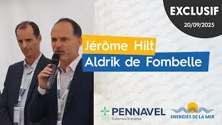 Passation de pouvoir entre Aldrik de Fombelle et J&eacute;r&ocirc;me Hilt &agrave; NAVEXPO 2025  | &Eacute;nergies de la mer