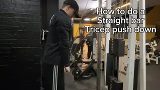 How to do a tricep pushdown (straight bar) 