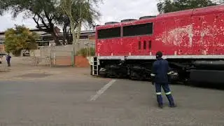 Corroded locomotive enters GPR rail leasing /Gindrod workshops in  Pretoria west