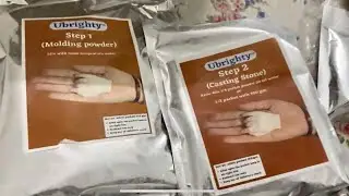 Ubrighty Molding powder and casting stone unboxing || hand casting kit for kids