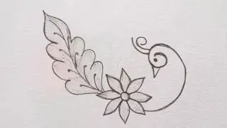 Hand embroidery designs ll Very Beautiful and easy Peacock embroidery design with easy stitches