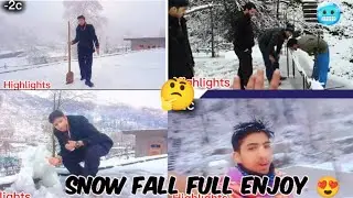 Ep:1 first time snow fall in my village🤔full enjoy 