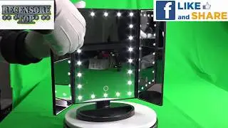 Recensione Moobom specchio triplo per trucco  da tavolo, illuminato da 22 LED