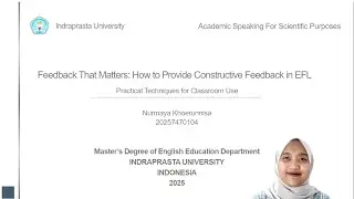 How to Provide Constructive Feedback in EFL