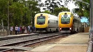 The Prospector trains crossing at MERREDIN