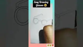 How to draw sunglass 🕶️ very simple drawing tutorial #sunglasses #pencildrawing #shorts #trending
