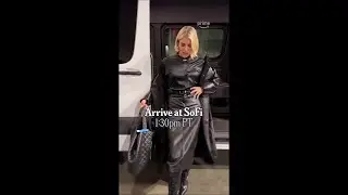 Charissa Thompson in a satin blouse and leather skirt (12-19-2024)