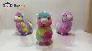 0987- 26 Tiedye plush llama