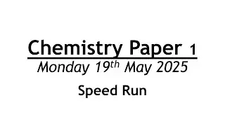 Edexcel GCSE Combined Science Chemistry Paper 1 - Speed Run
