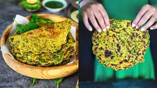 High-Protein Palak Chilla Recipe for Weight Loss - Vegan Spinach Cheela Recipe,Gluten-Free Breakfast