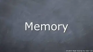 Basics about Memory