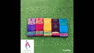 Mercerised silk cotton Sarees with contrast and running blouse.20 Mtrs