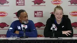 Kenny Brooks, Clara Strack press conference: Kentucky 93, Arkansas 73
